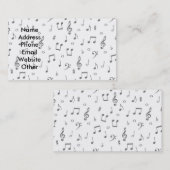 Carte de visite de musicien (Devant / Derrière)