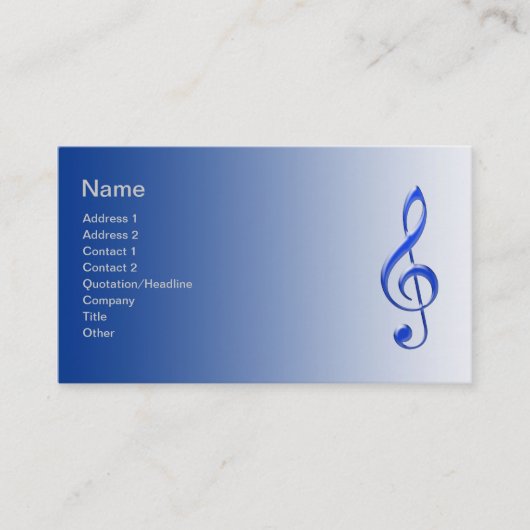 Carte de visite de musicien (Devant)