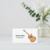 Carte de visite de musicien de guitare aquarelle (Debout devant)