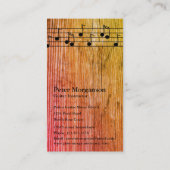 Carte de visite de musicien de guitare avec des (Dos)