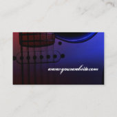 Carte de visite de musicien de guitare électrique  (Dos)