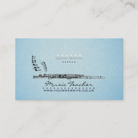 Carte de visite de musicien/professeur de musique  (Devant)