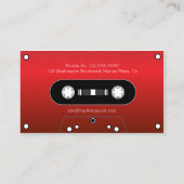 Carte de visite de musicien professionnel (Dos)