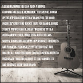 Carte de visite de musiciens de rock et de rouleau