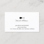 Carte de visite de musique cool pour les professeu (Dos)