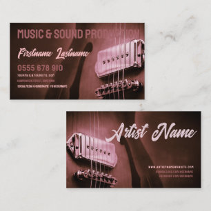Carte de visite de musique country rock électrique