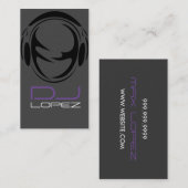 Carte de visite de musique DJ cool (Devant / Derrière)