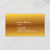 Carte de visite de musique Gold Jazz Saxophone (Dos)