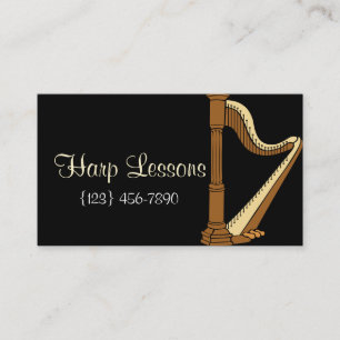 Carte de visite de musique instructeur de harpe
