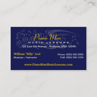 Carte de visite de musique/musicien