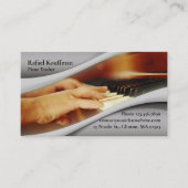 Carte de visite de musique piano (Devant)