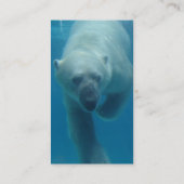 Carte de visite de natation d'ours blanc (Dos)