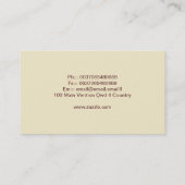 carte de visite de navigation (Dos)