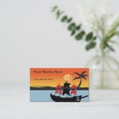 Carte de visite de navire au trésor (Debout devant)