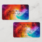 Carte de visite de nébuleuse abstrait coloré (Devant / Derrière)