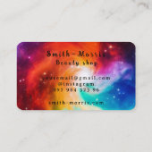 Carte de visite de nébuleuse abstrait coloré (Dos)