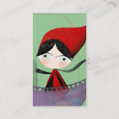carte de visite de neige de Little Red Ridding Hoo (Dos)