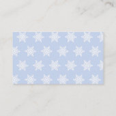 Carte de visite de neige d'hiver (Dos)