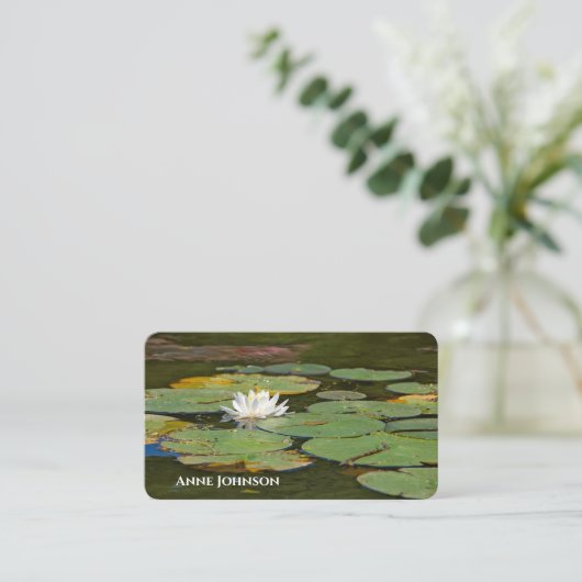 carte de visite de nénuphars (Debout devant)