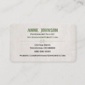 carte de visite de nénuphars (Dos)