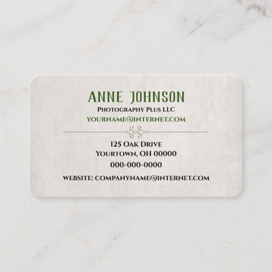 carte de visite de nénuphars (Dos)