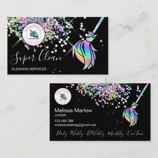 Carte de visite de nettoyage (Devant / Derrière)
