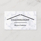 Carte de visite de nettoyage à domicile Marbre bla (Devant)