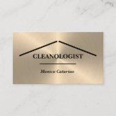 Carte de visite de nettoyage à domicile Shiny Gold (Devant)