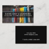 Carte de visite de nettoyage à sec moderne (Devant / Derrière)