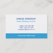 Carte de visite de nettoyage de la fenêtre d'essui (Dos)