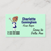 Carte de visite de nettoyage de la maison domestiq (Devant)