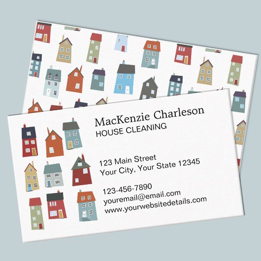 Carte de visite de nettoyage de maison