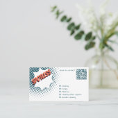 Carte de visite de nettoyage de maison bleue sans (Debout devant)