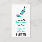 Carte de visite de nettoyage de maison domestique  (Devant)