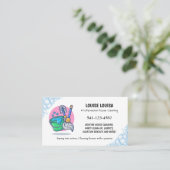 Carte de visite de nettoyage de maison professionn (Debout devant)