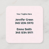 Carte de visite de nettoyage de noms multiples (Dos)