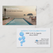 Carte de visite de nettoyage de piscine profession (Devant / Derrière)