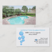 Carte de visite de nettoyage de piscine profession (Devant / Derrière)