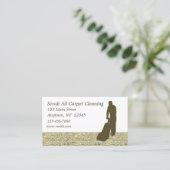 Carte de visite de nettoyage de tapis (Debout devant)