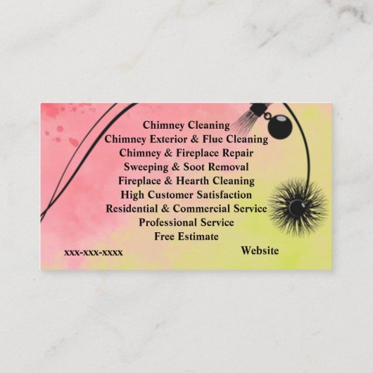 Carte de visite de nettoyage des reins (Dos)