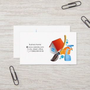 Carte de visite de nettoyage et de lavage de la ma