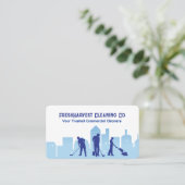 Carte de visite de nettoyage Janitorial (Debout devant)