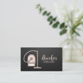 Carte de visite de nettoyage rose (Debout devant)