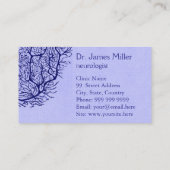 Carte de visite de neurologue bleu avec dessin de (Dos)