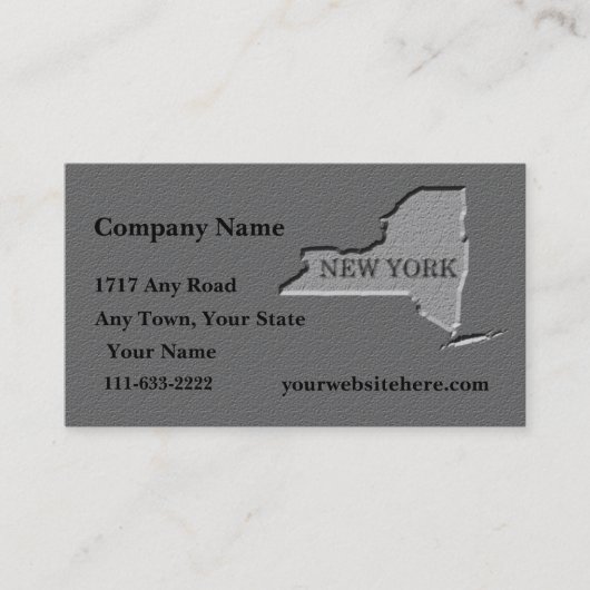 Carte de visite de New York look de pierre sculpté (Devant)