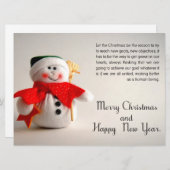 Carte de visite de Noël (Devant / Derrière)