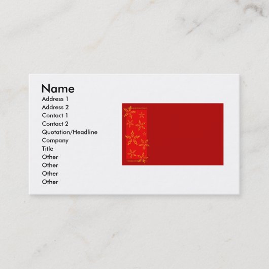 Carte de visite de Noël (Devant)