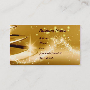 Carte de visite de Noël d'or