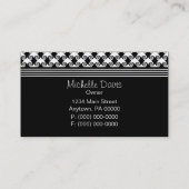 Carte de visite de , noir et blanc (Dos)