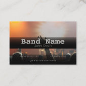 Carte de visite de nom de bande simple (Dos)